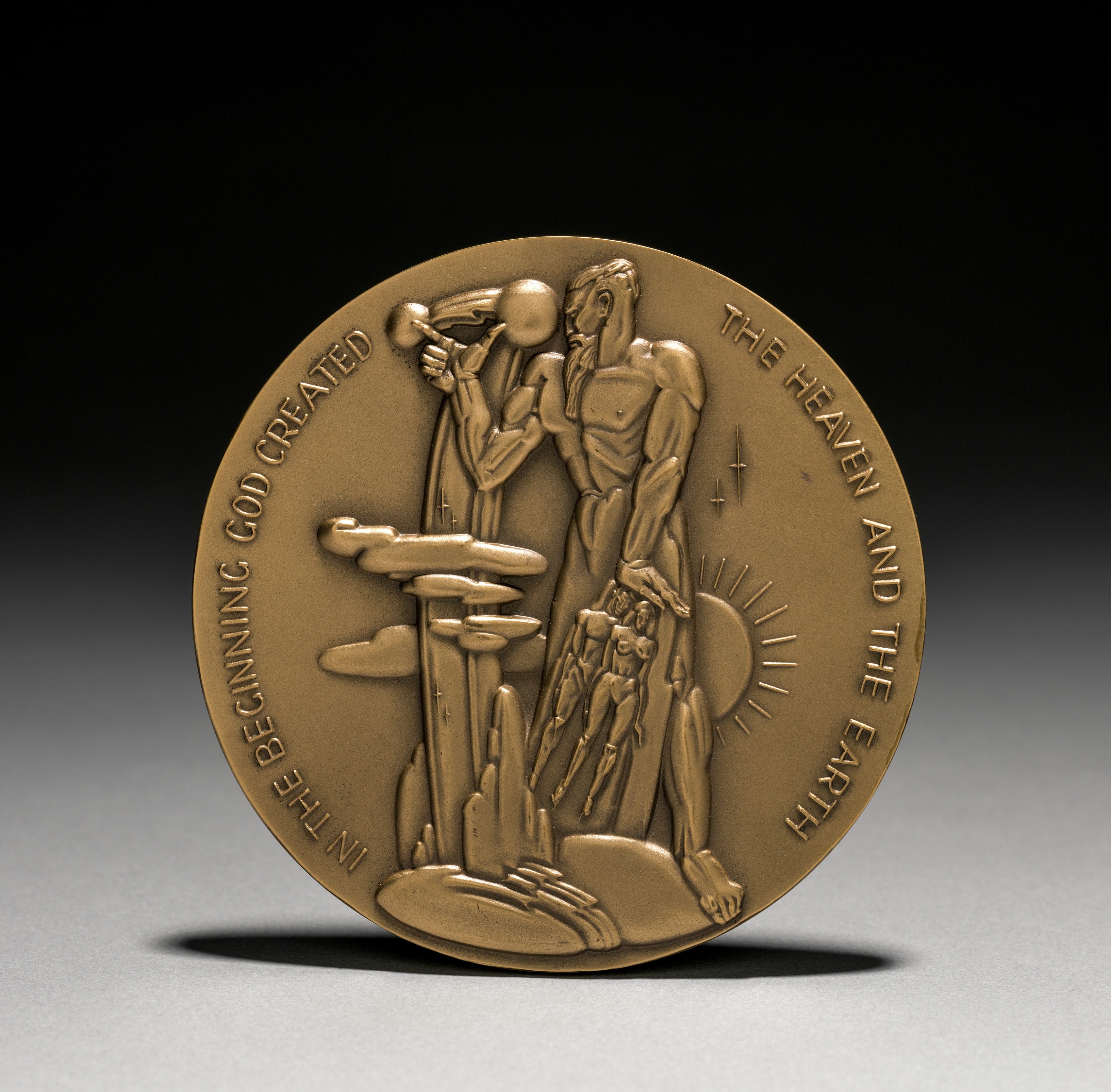 Medal: In the Beginning God Created the Heaven and the Earth (obverse)