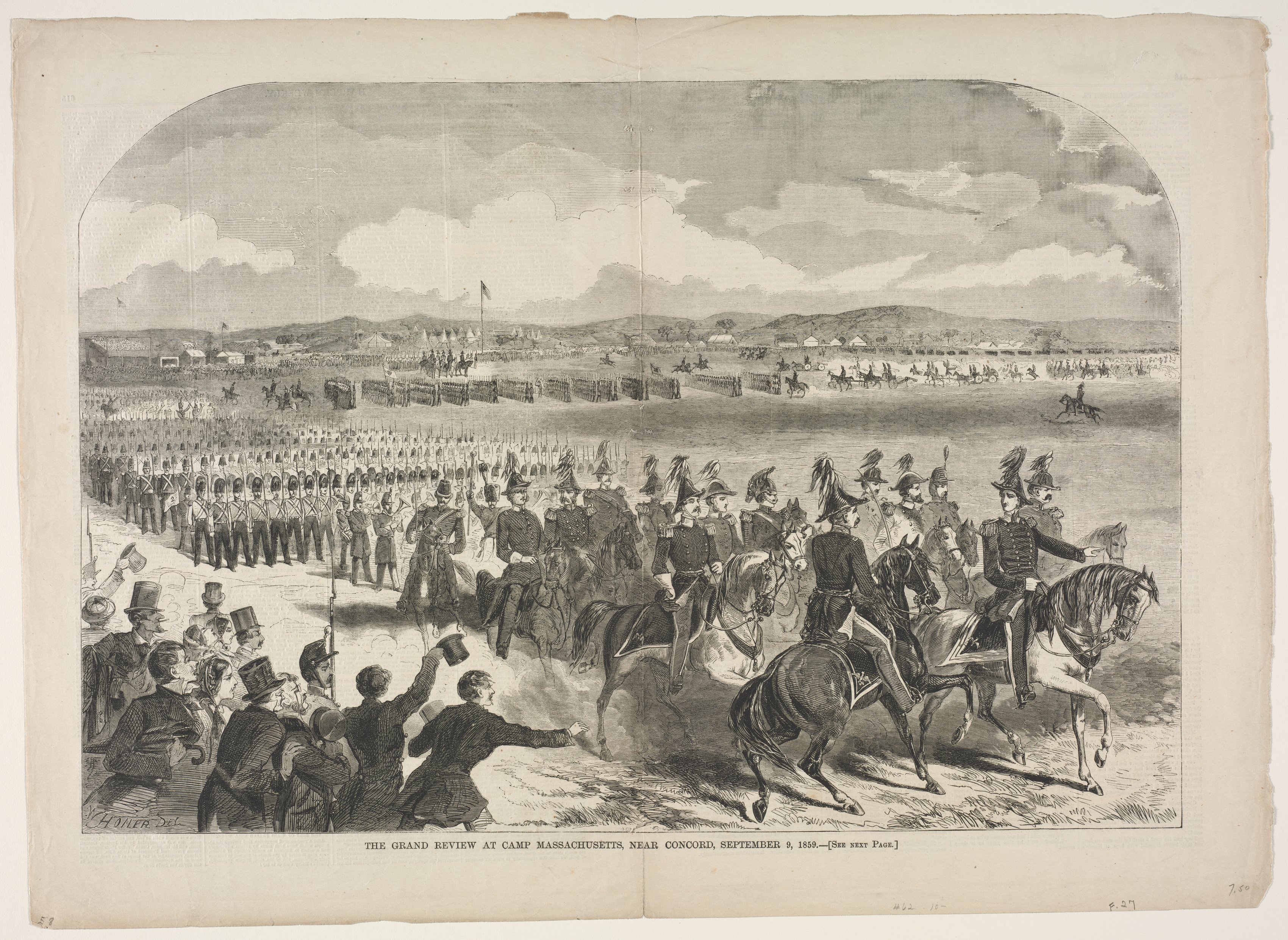The Grand Review at Camp Massachusetts, near Concord, September 9, 1859
