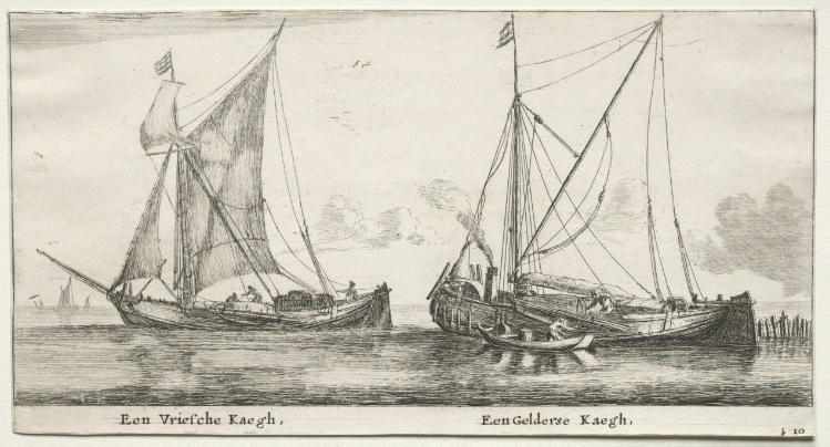 Various Ships and Views of Amsterdam (Verscheÿde Schepen en Gesichten van Amstelredam), Part II:  A Frisian Bilander.  A Geldersche Bilander