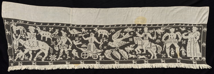Border with Mounted and Standing Figures, Chariots, and Animals