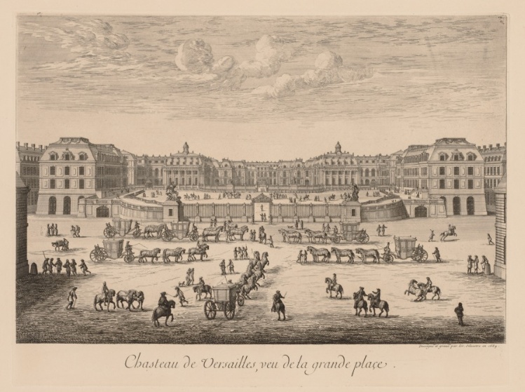 Vue du Château de Versailles, vu de la Grande Place