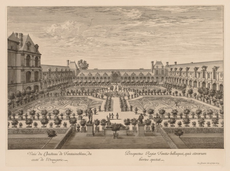 Vue du Château de Fontainebleau, du côté de l'Orangerie