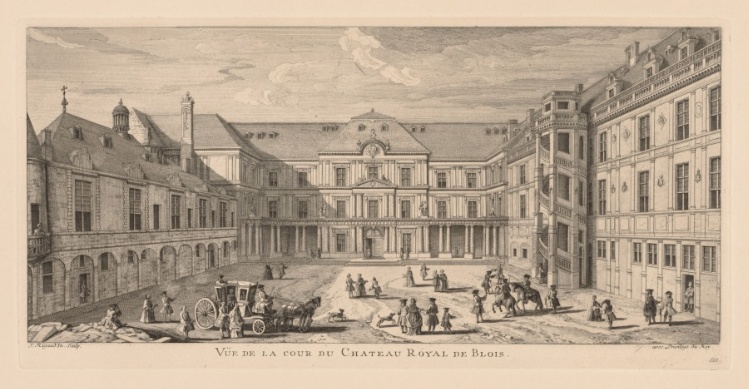 Vue de la cour du Château de Blois