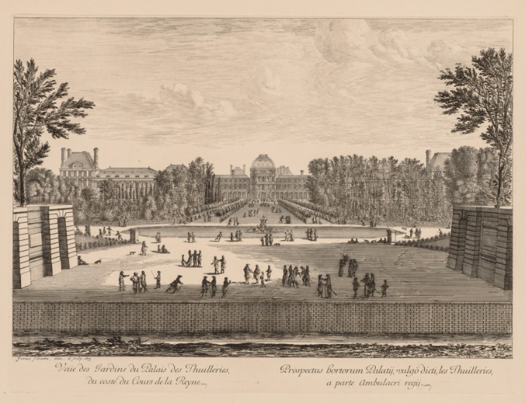 Vue du palais et des jardins des Tuileries, du côté du cours la Reine
