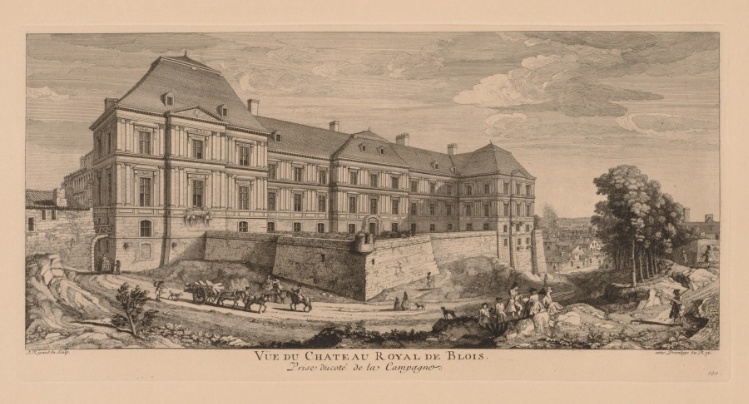 Vue du Château royal de Blois, prise du côté de la campagne