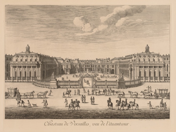 Vue du Château de Versailles, vu de l'avant-cour