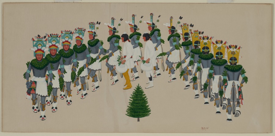 Christmas Dance, Ma Pe Wi (Velino Shije Herrera), 1930s