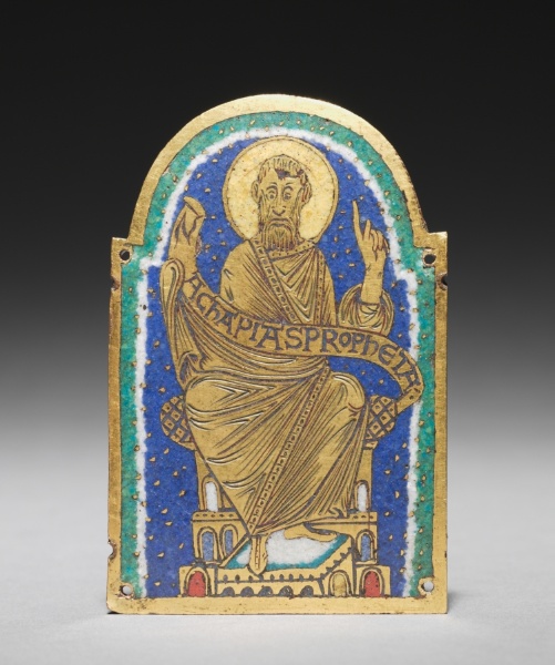 Plaque with Seated Prophet from a Reliquary Shrine: Achapias (Obadiah)