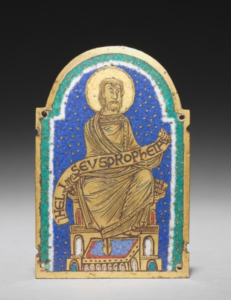Plaque with Seated Prophet from a Reliquary Shrine: Heliseus (Elisha)