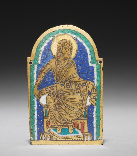 Plaque: Seated Prophet from a Reliquary Shrine: Esais (Isaiah)