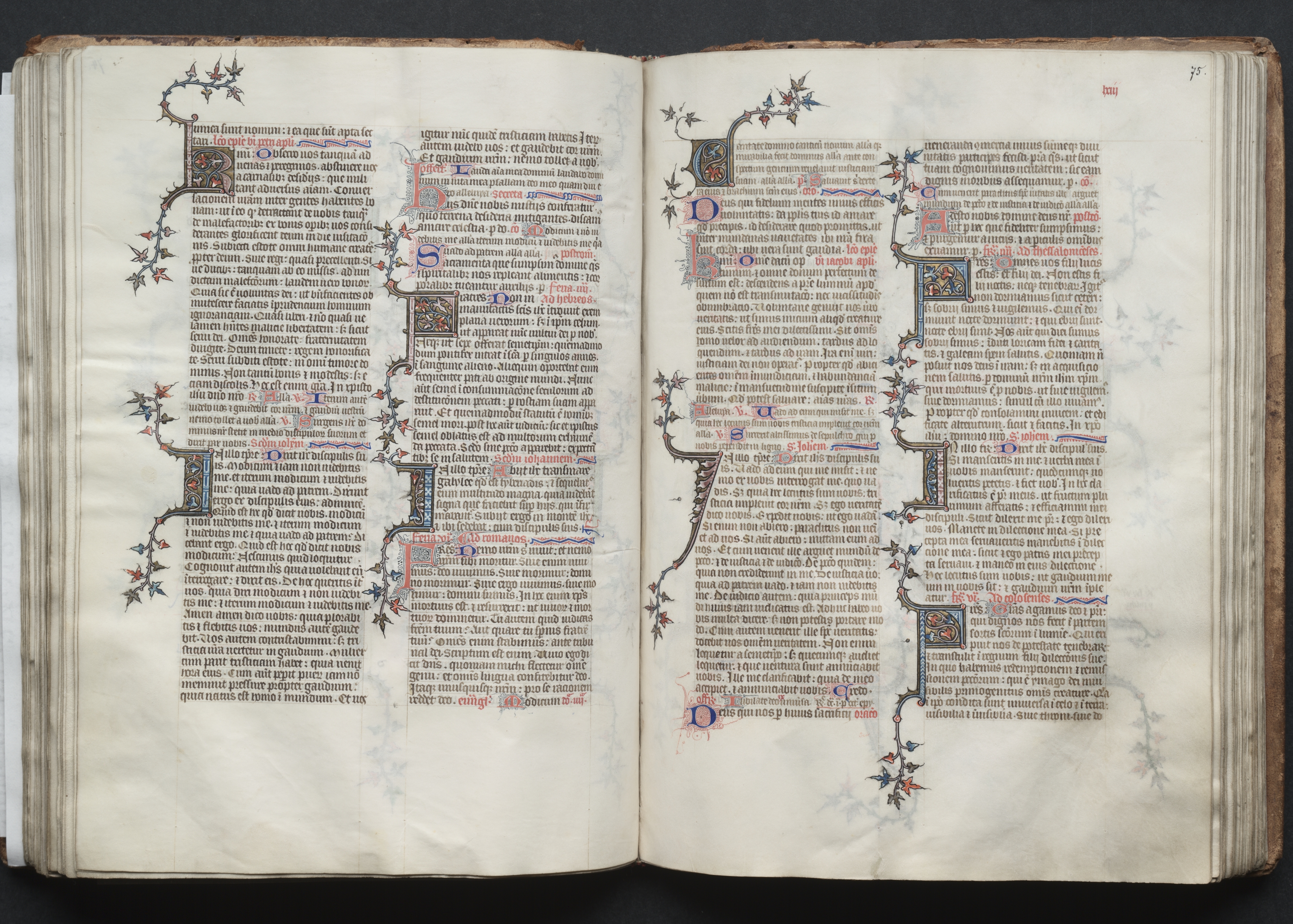 The Gotha Missal:  Fol. 75r, Text
