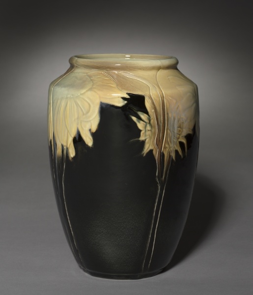 Vase Decorated with Sunflowers
