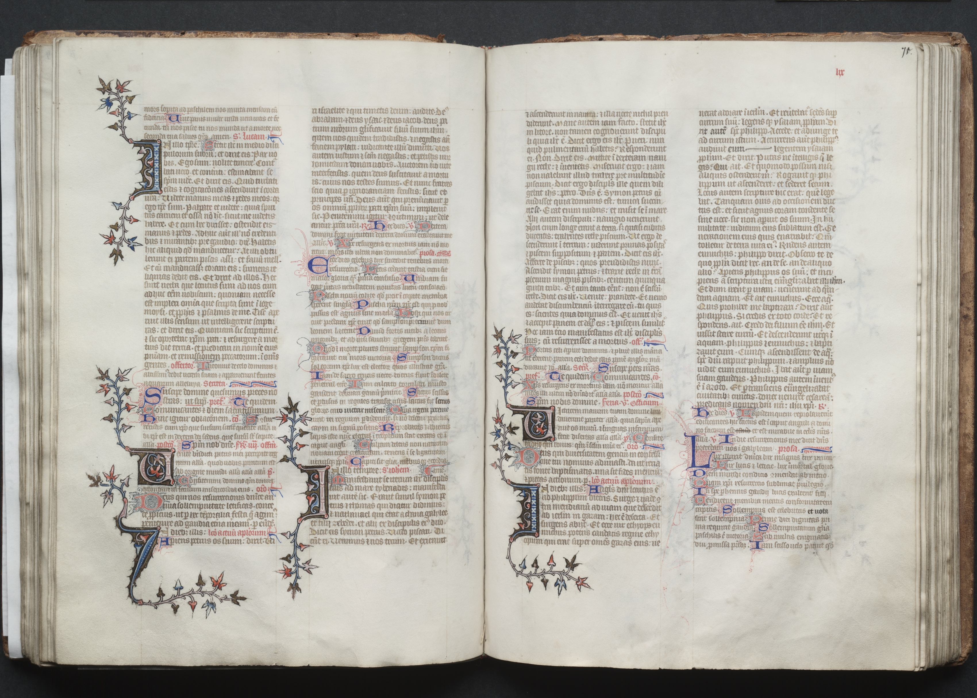 The Gotha Missal:  Fol. 70v, Text