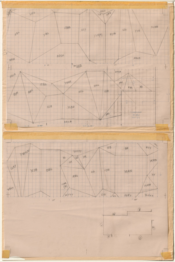 Working Drawings for "Continuous Forms", Sol LeWitt, 1987