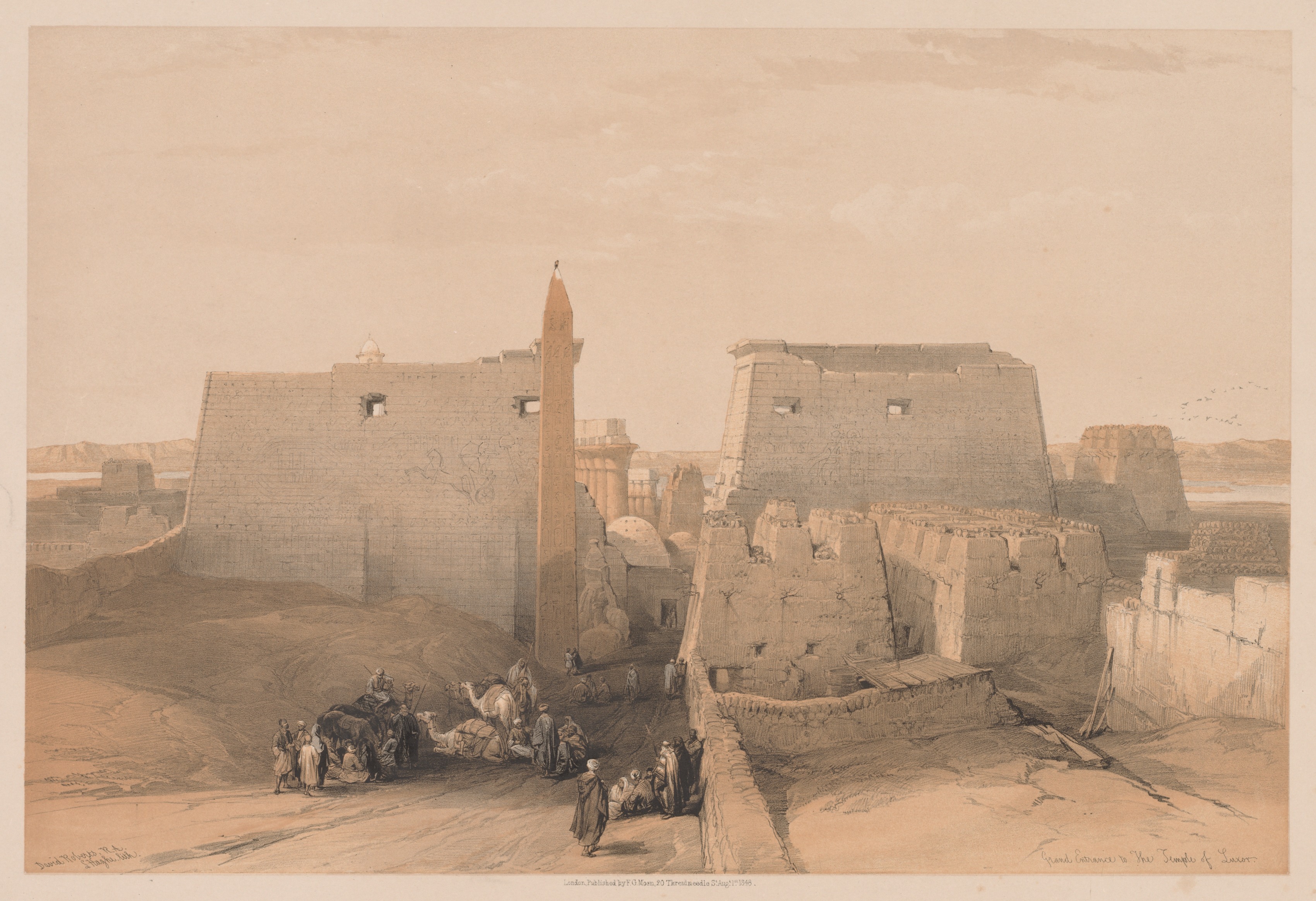 Egypt and Nubia:  Volume II - No. 38, Grand Entrances to the Temple of Luxor