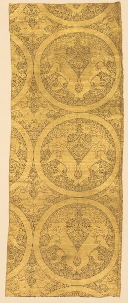 Cloth of gold with winged lions and griffins