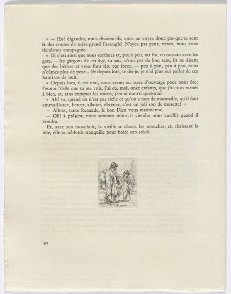 Frédéric Mistral: Mémoires et Recits by Frédéric Mistral: two figures walking (page 40)