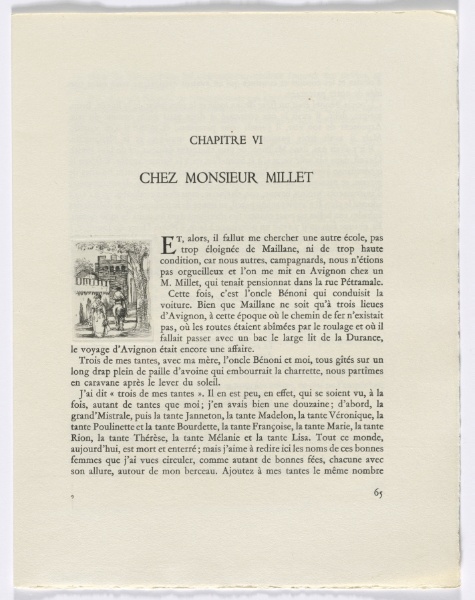 Frédéric Mistral: Mémoires et Recits by Frédéric Mistral: woman and man on horse (page 65)