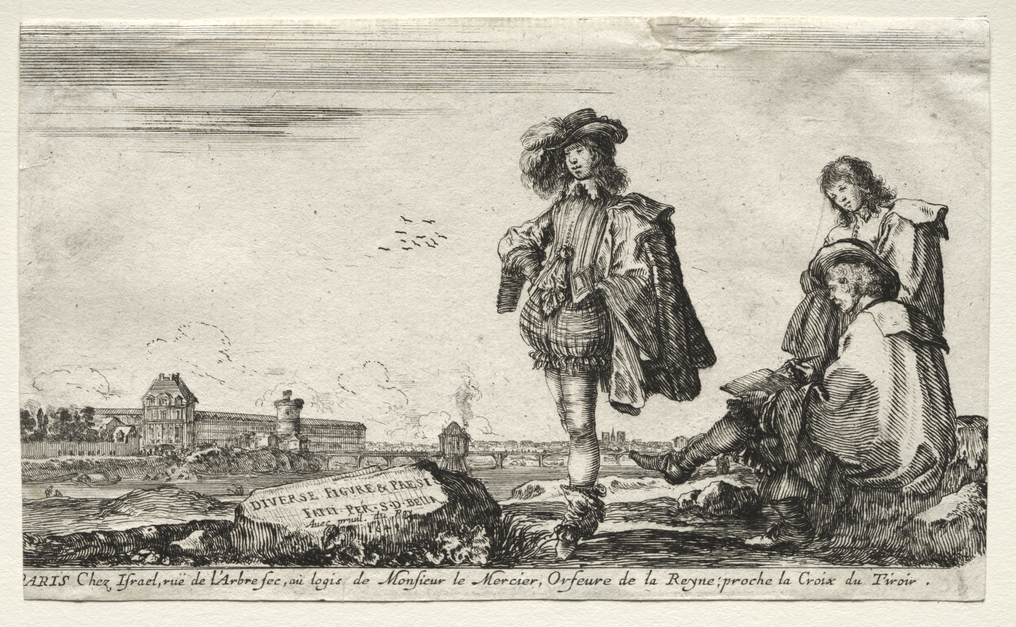 Various Figures and Landscapes:  Title Page - Three Figures