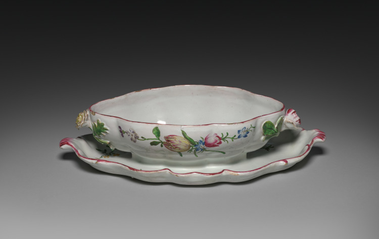 Sauce Tureen with Attached Stand