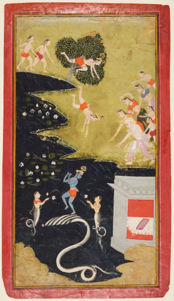 Krishna Quells the Serpent Kaliya, from a Bhagavata Purana