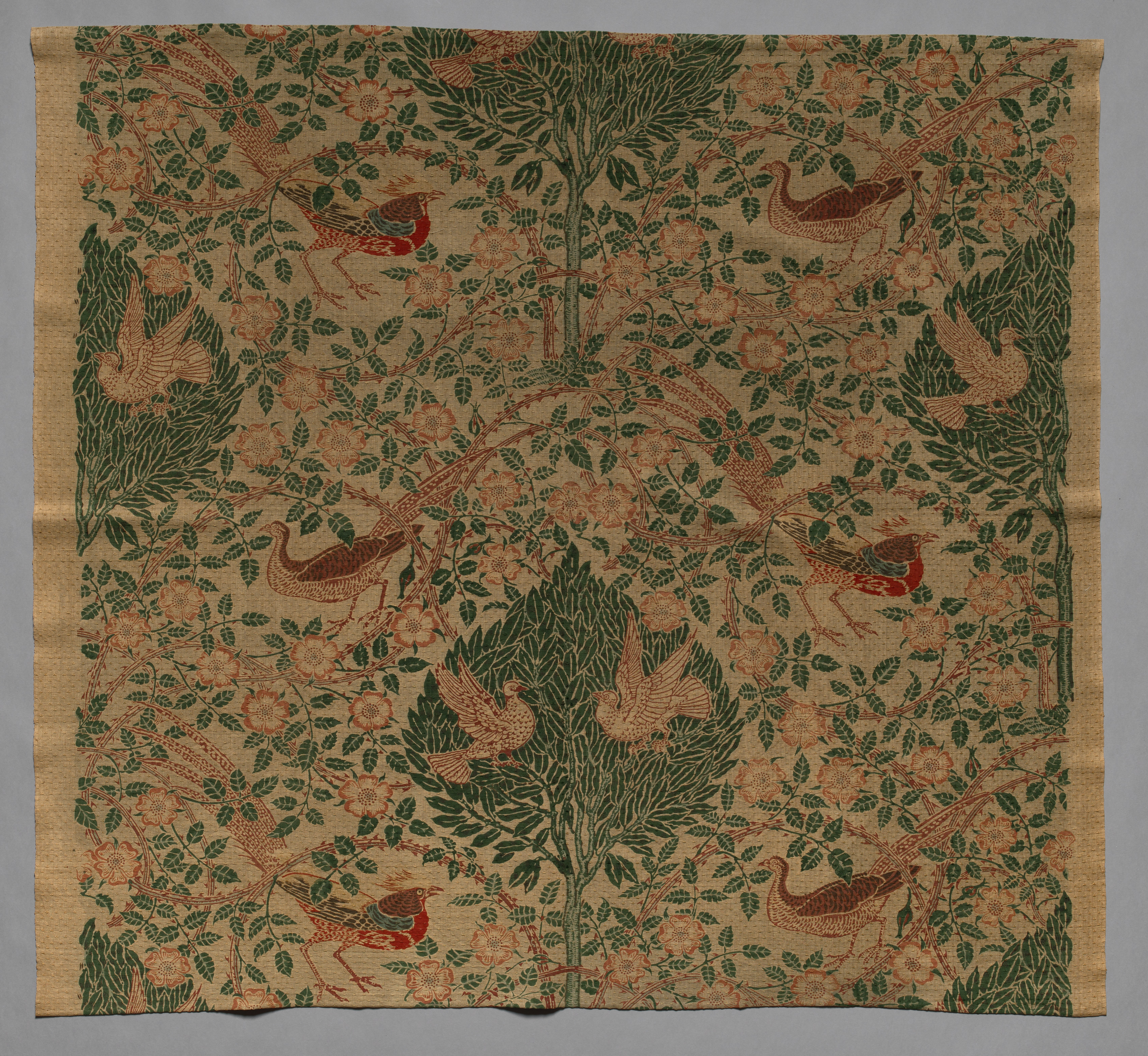 Cloth with Rooster and Hen Design