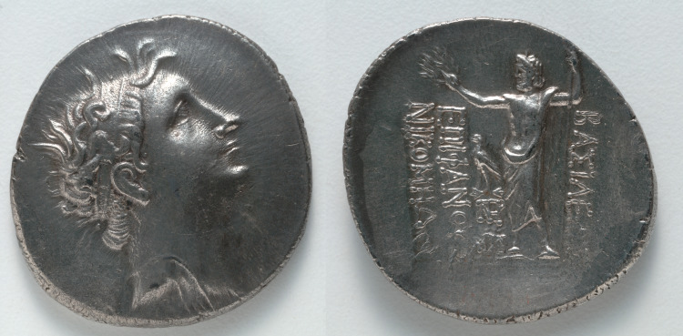 Tetradrachm: Head of Nicomedes II (obverse); Zeus (reverse)