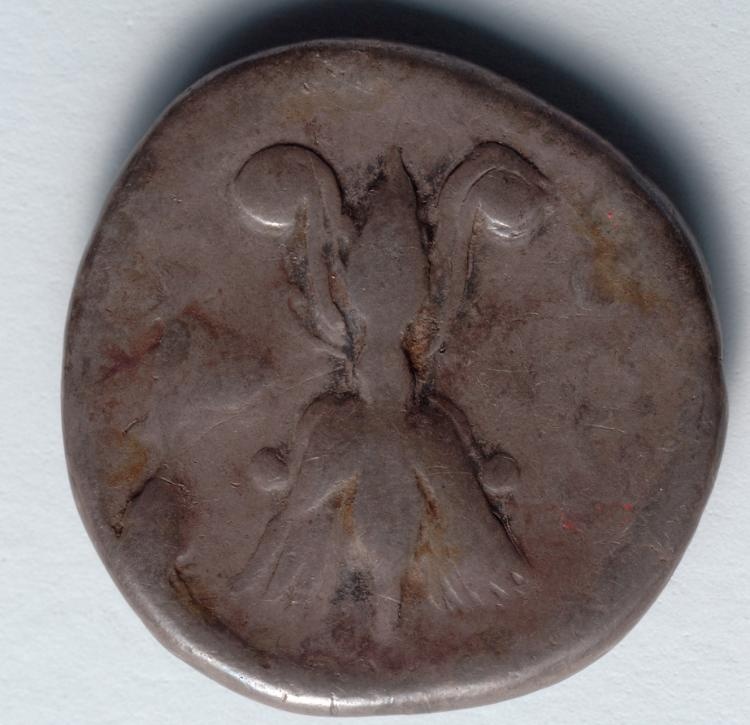 Stater: Thunderbolt with Wings and Volutes (reverse)