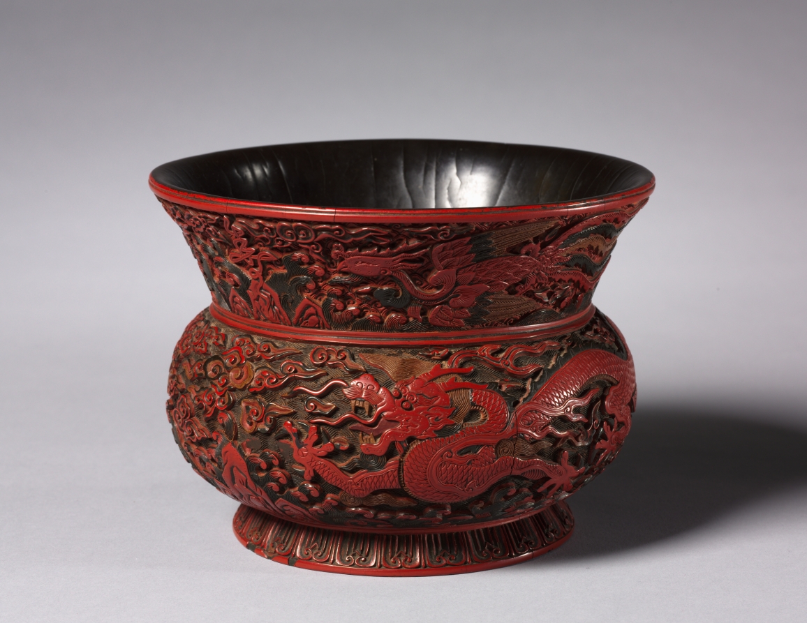 Jar with Dragon and Phoenix Design