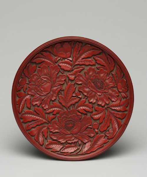 Plate with Peony Decoration