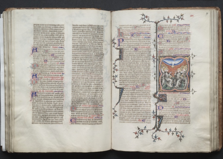 The Gotha Missal:  Fol 79r, The Pentecost