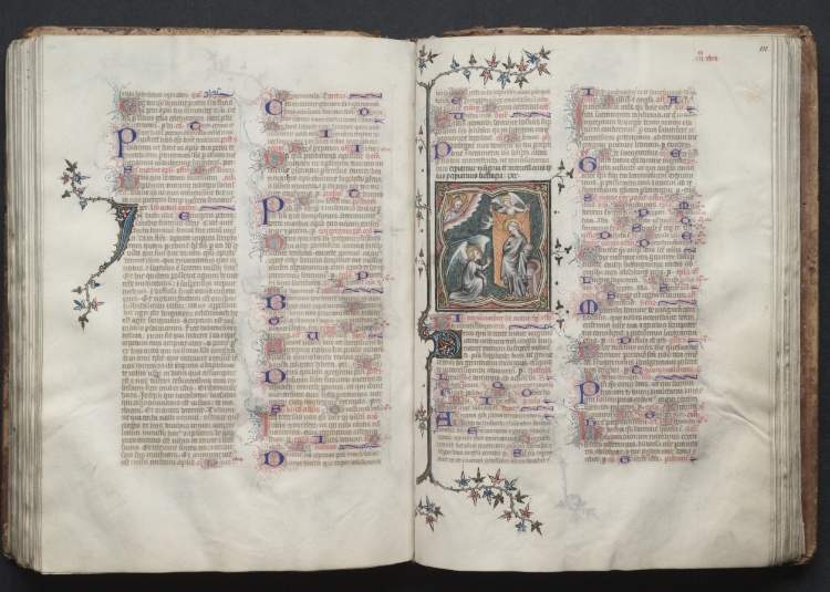 The Gotha Missal:  Fol. 110r, The Annunciation