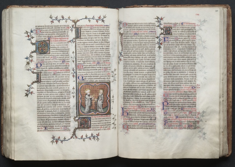 The Gotha Missal:  Fol. 114v, St. Peter and Paul