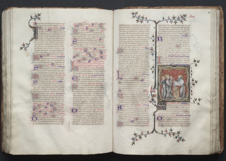 The Gotha Missal:  Fol. 108r, The Presentation in the Temple