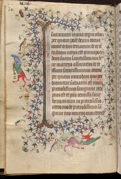 Hours of Charles the Noble, King of Navarre (1361-1425): fol. 17v, Text