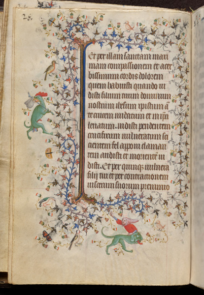 Hours of Charles the Noble, King of Navarre (1361-1425): fol. 14v, Text
