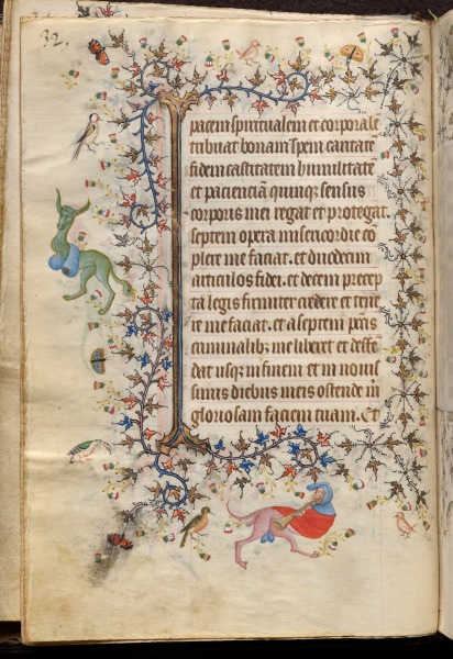 Hours of Charles the Noble, King of Navarre (1361-1425): fol. 16v, Text