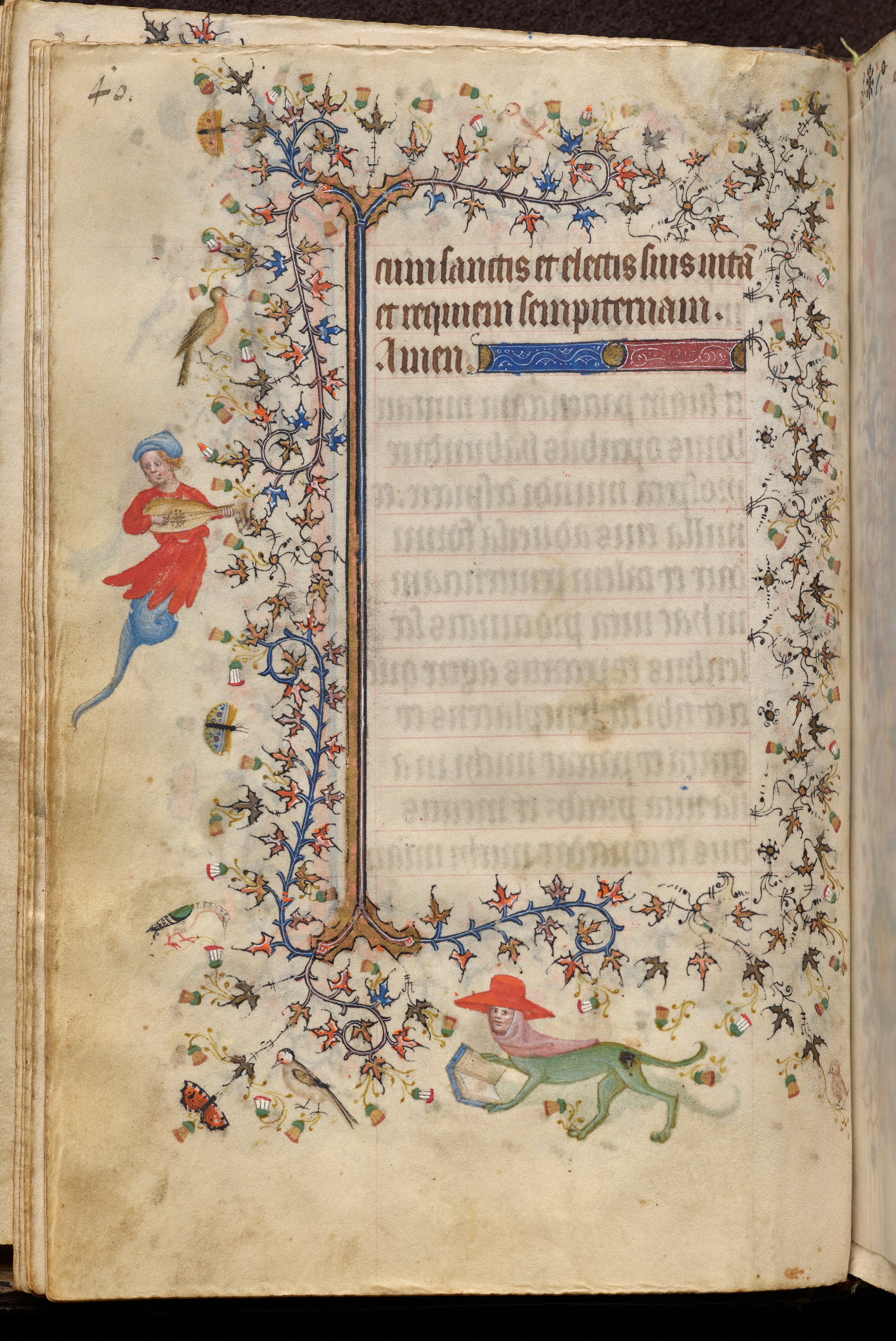 Hours of Charles the Noble, King of Navarre (1361-1425): fol. 20v, Text