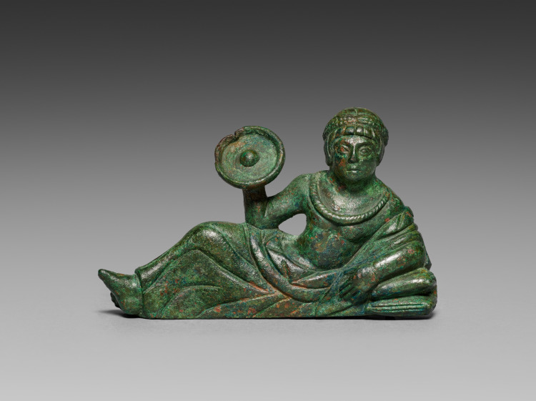 Vessel Ornament of Banqueter Holding an Omphalos