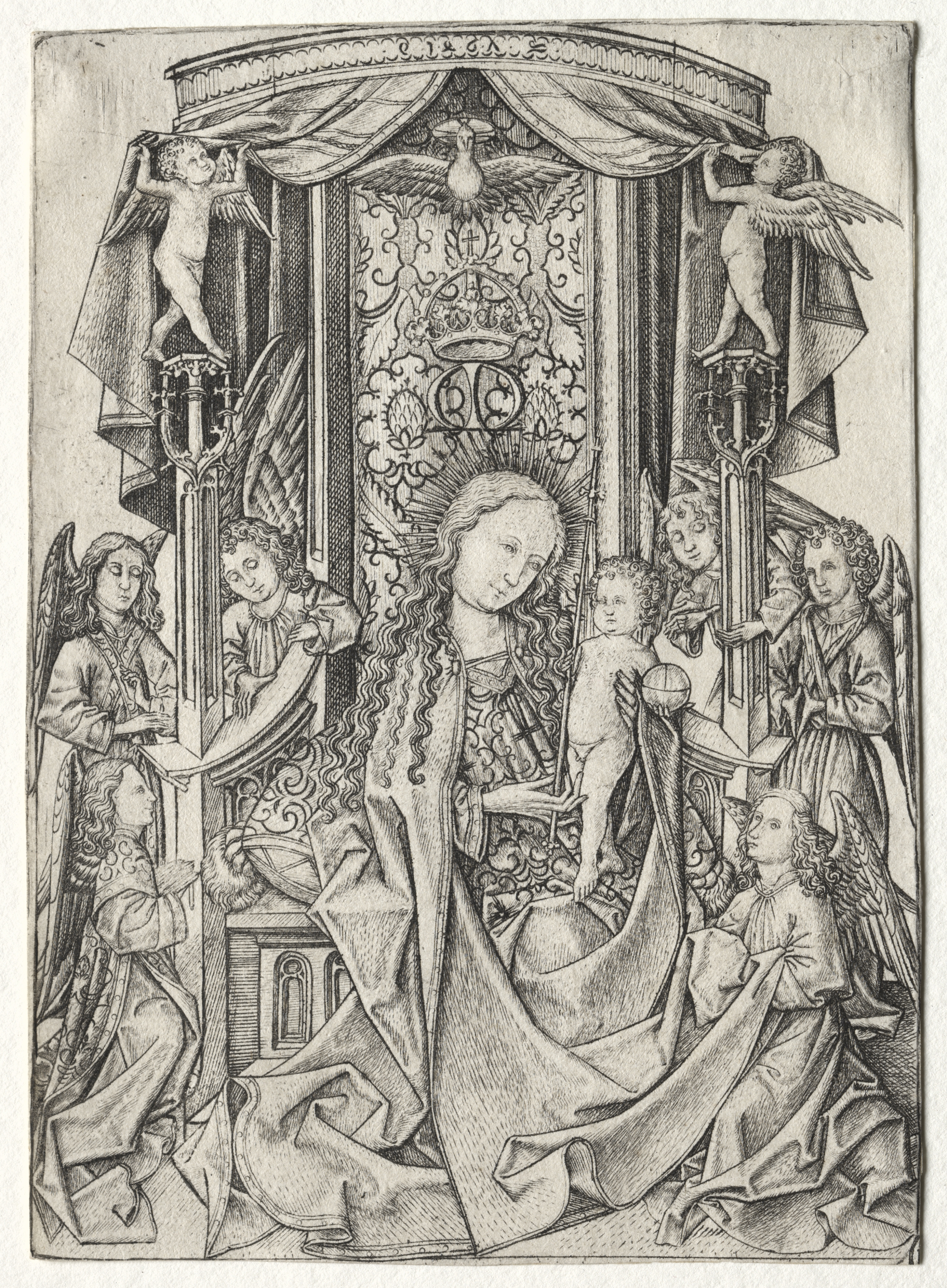 Madonna Enthroned with Eight Angels
