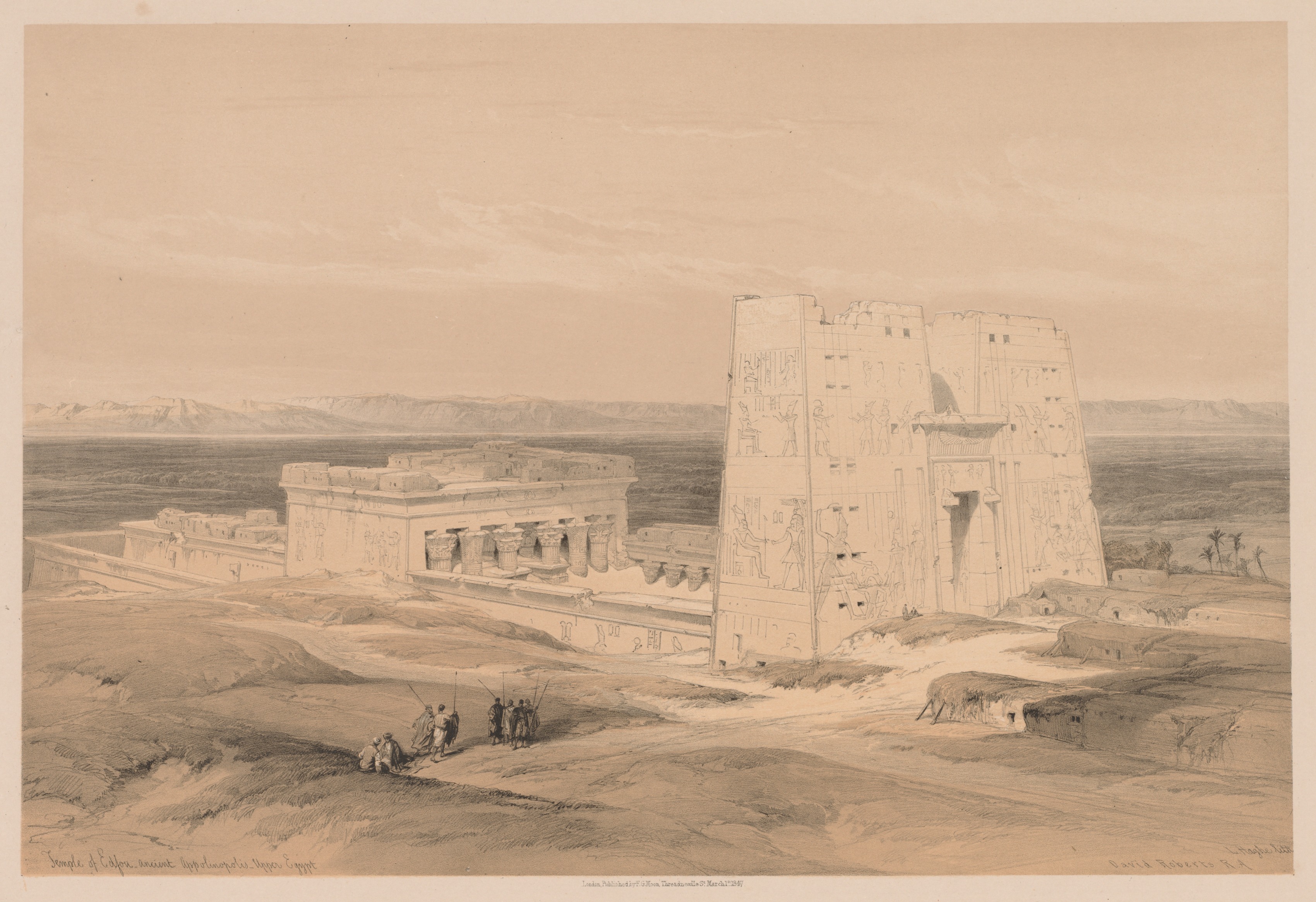 Egypt and Nubia:  Volume I - No. 34, Temple of Edfou.  Ancient Appolinopolis, Upper Egypt