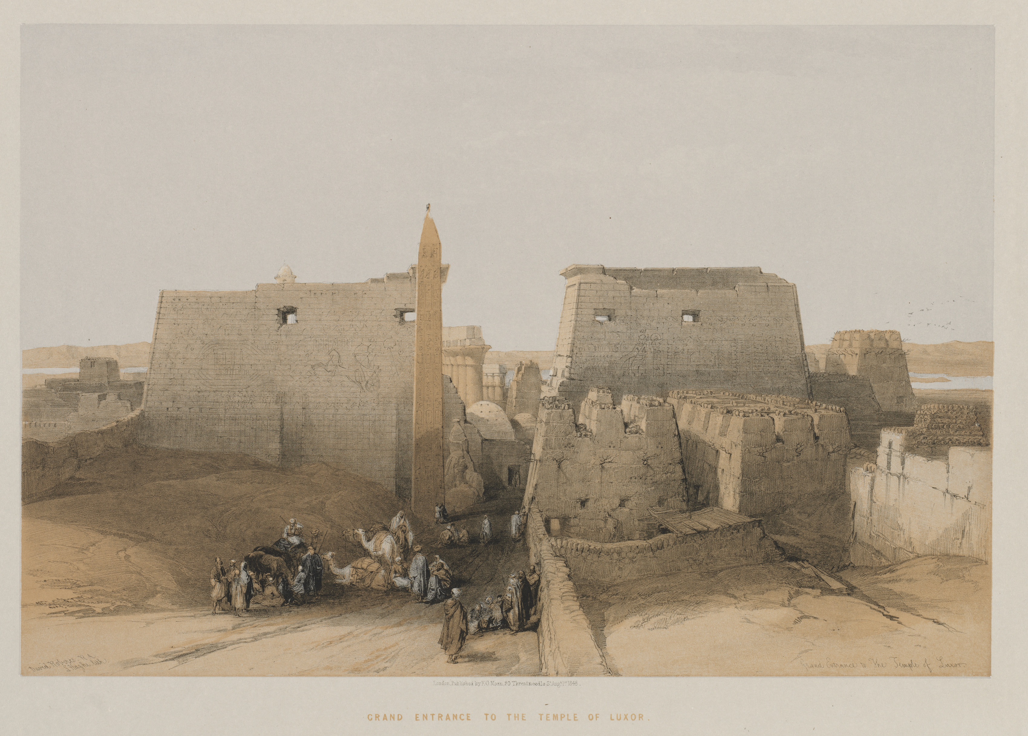 Egypt and Nubia, Volume II: Grand Entrance to the Temple of Luxor