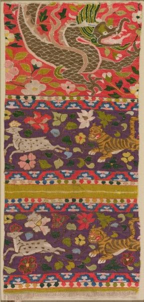 Tigers Chasing Deer, with Dragon