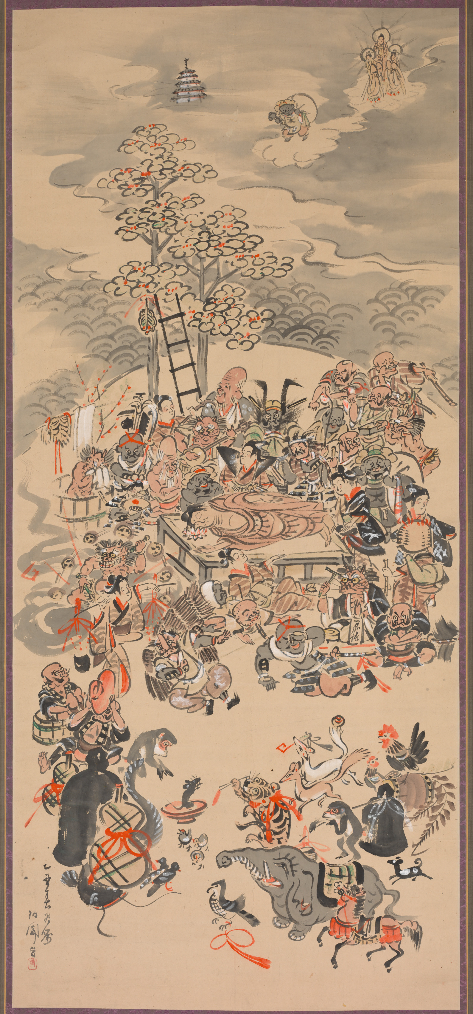 Ōtsu-e Nirvana of the Buddha (Ōtsu-e Butsu Nehanzu)