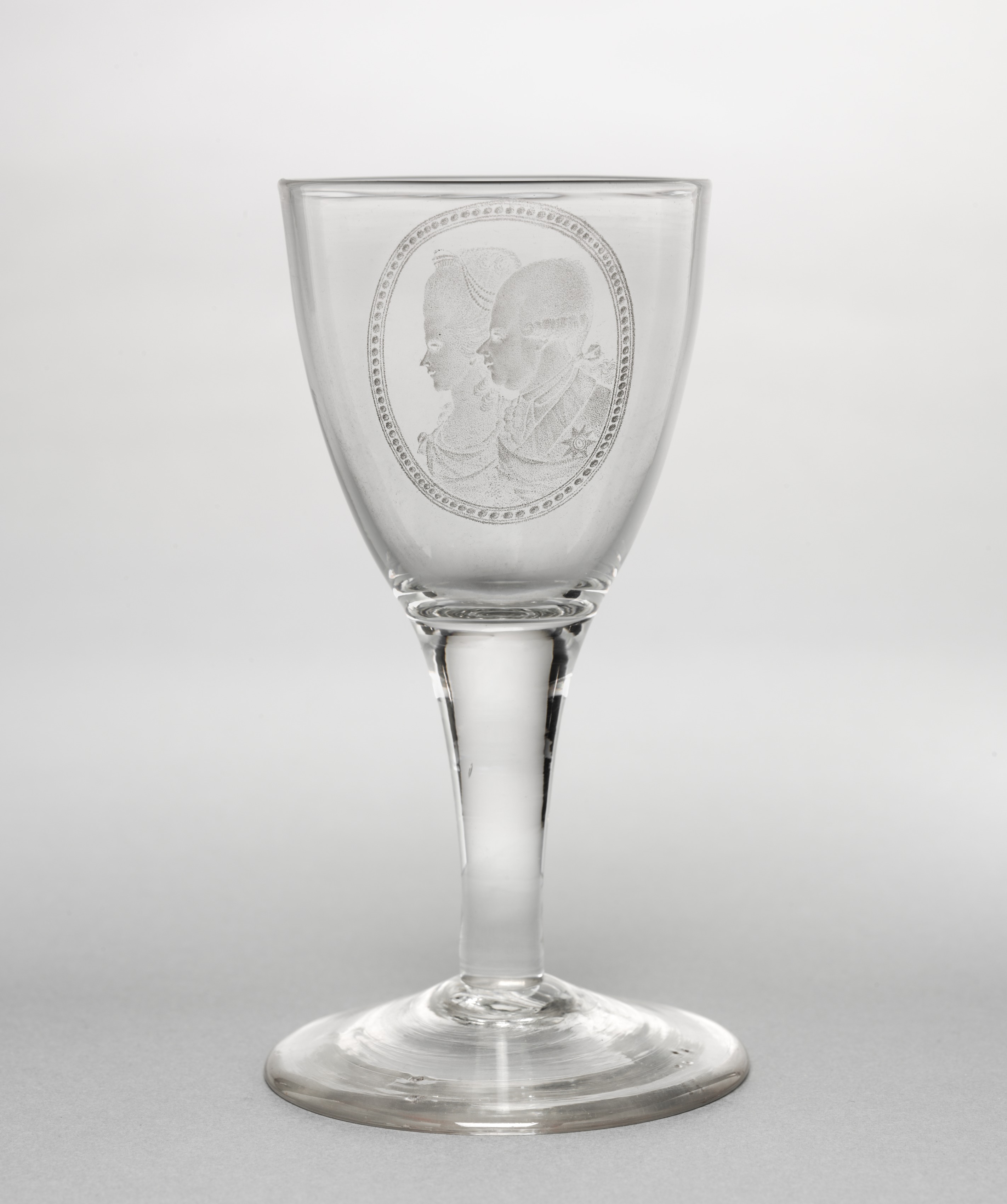 Goblet: Portrait of William V, Prince of Orange and his wife, Frederica Sophia Wilhelmine of Prussia