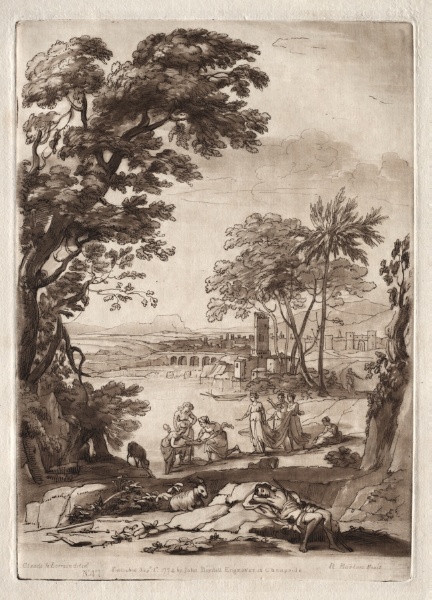 Liber Veritatis:  No. 47, A River Scene with the Finding of Moses