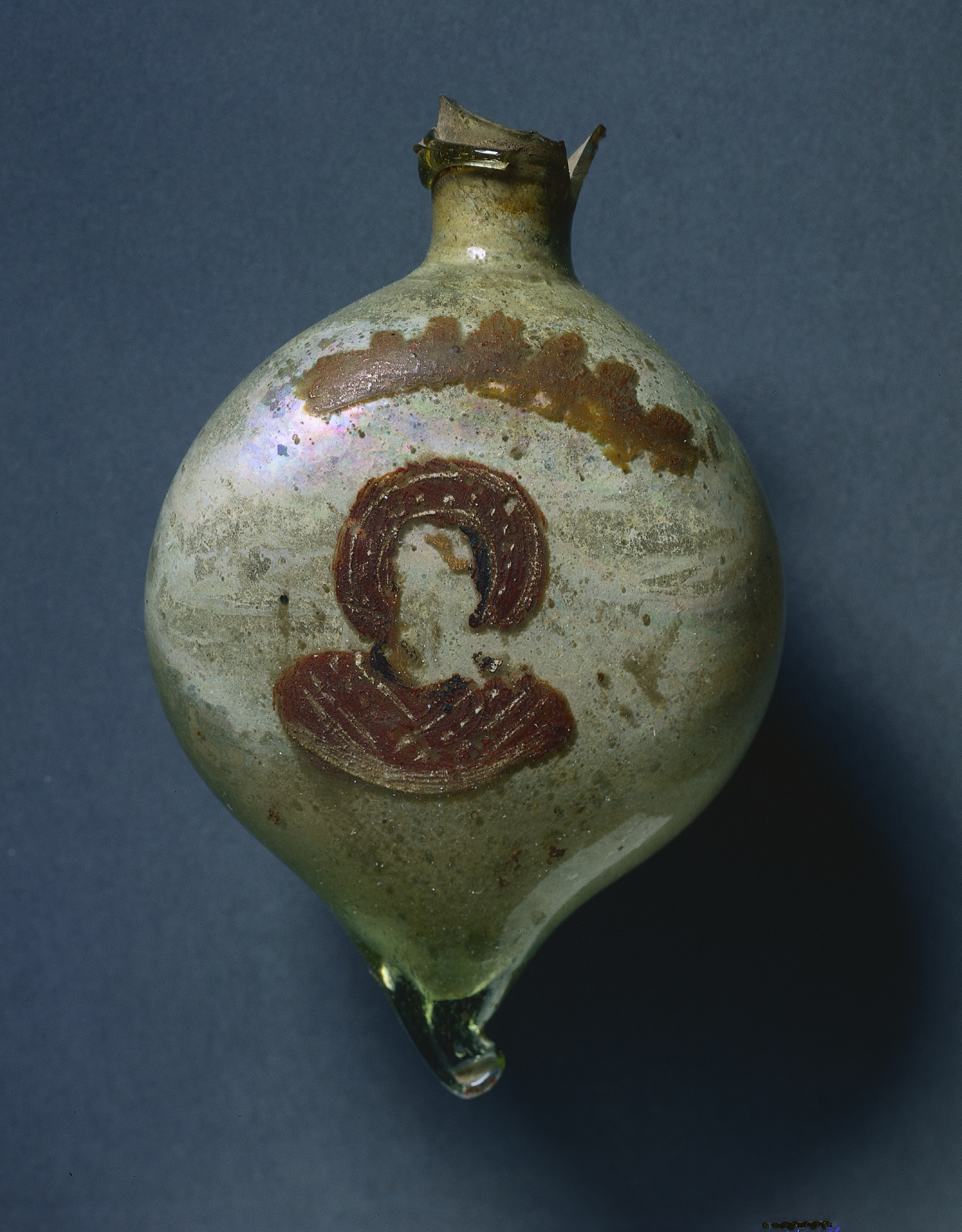 Pilgrim's Flask with Nimbed Figure