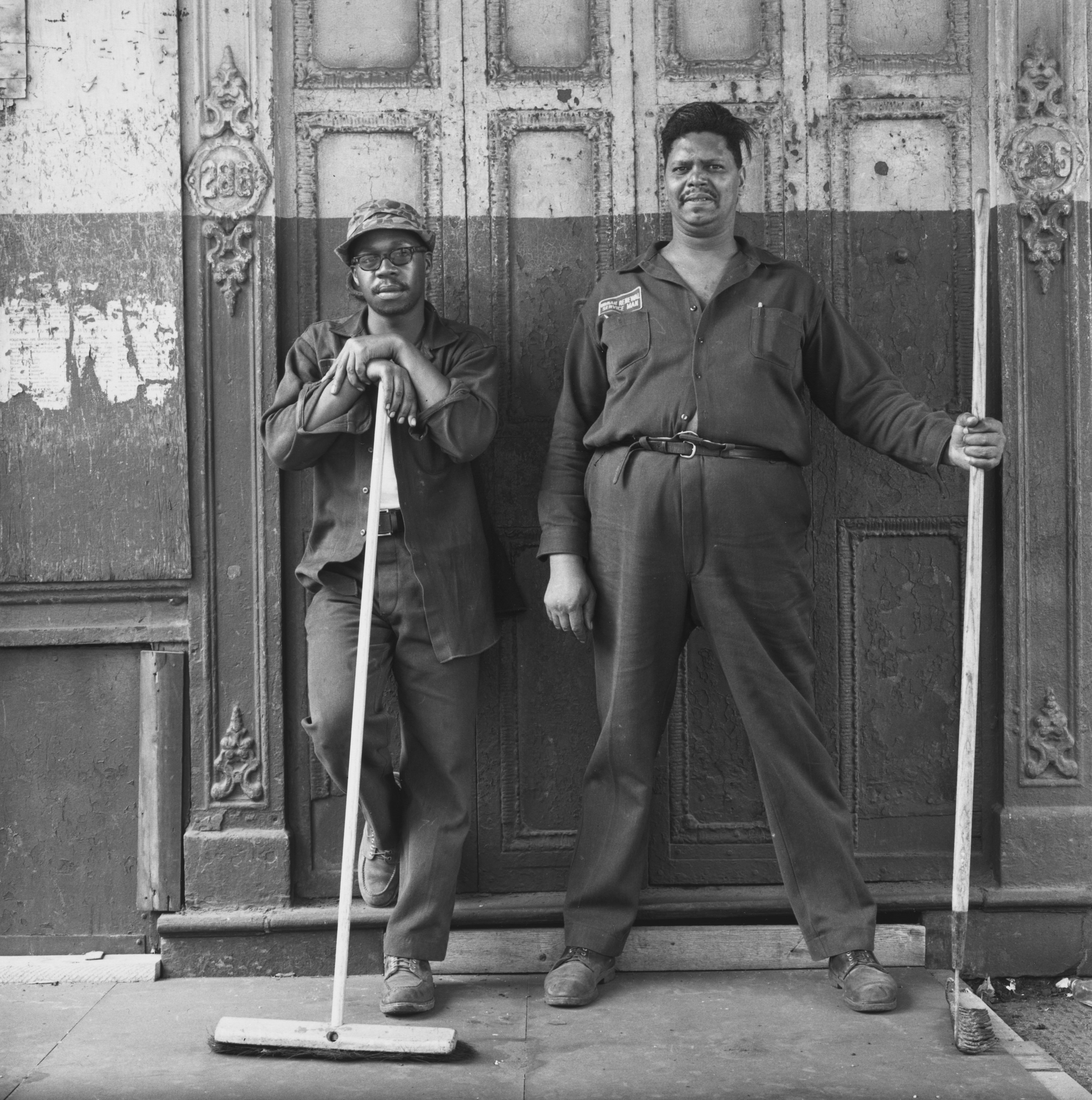 Eddie Grant and Cleveland Sims. Washington Street Maintenance Men from the New York City Department of Urban Renewal