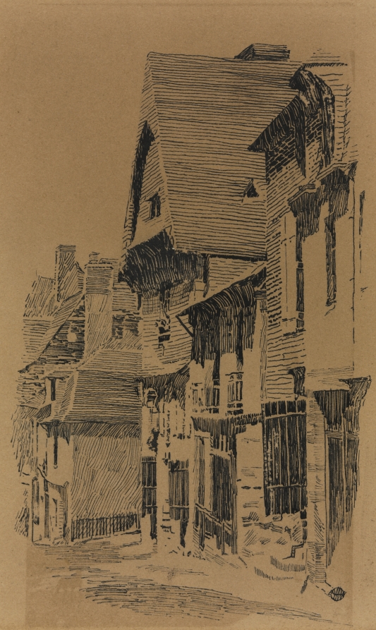 A Small Town Street, William Wentworth Stevens