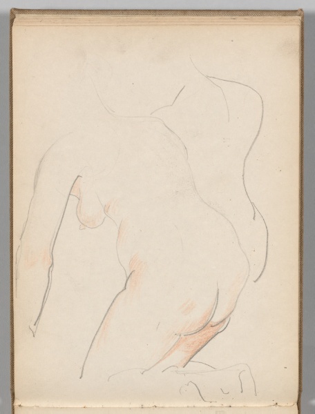 Sketchbook, Spain: Page 22, Head of a Female Nude